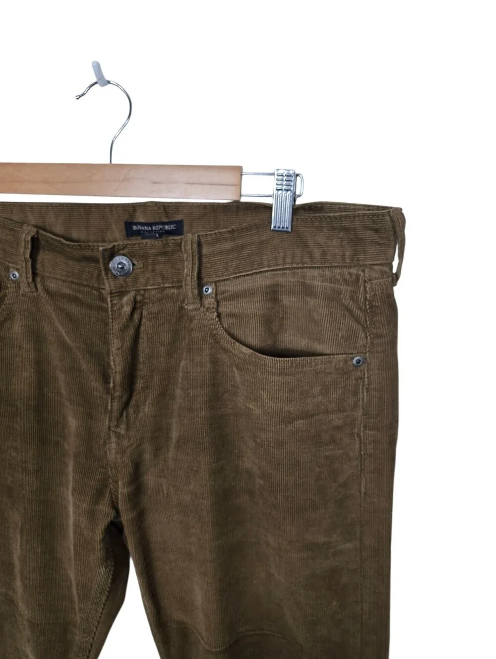 Banana Republic Five Pocket Pima Cotton Corduroy Pants Dark Acorn Men's 34x32